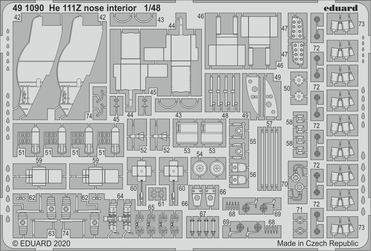 Heinkel He-111Z 'Zwilling' nose interior (designed to be used with ICM UA UK kits)(Eduard sold out May 2023 part 2)