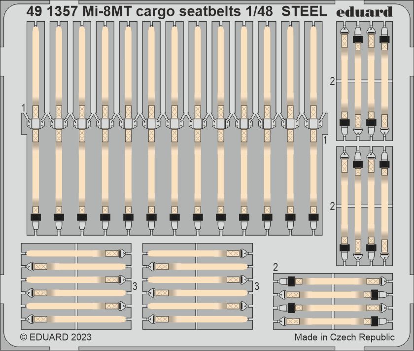 Mil Mi-8MT cargo seatbelts STEEL (designed to be used with Trumpeter kits)