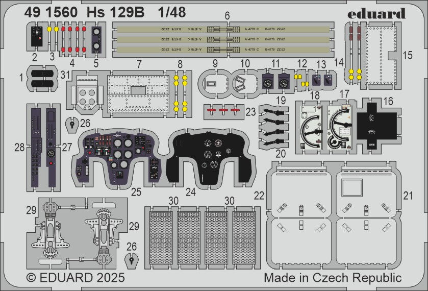 Henschel Hs-129B 1/48 (designed to be used with Takom kits)