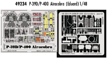 Bell P-39D/Bell P-400 Airacobra PRE-PAINTED IN COLOUR! (designed to be used with Eduard kits)