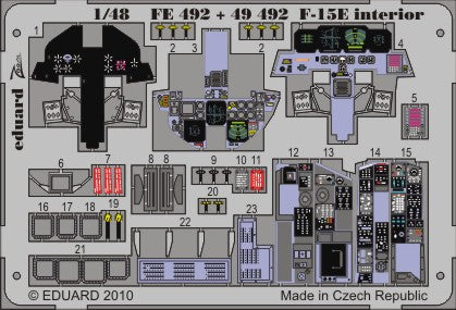 RE-RELEASED!!! McDonnell F-15E Strike Eagle interior (self adhesive) (designed to be used with Academy AC12215 kits)