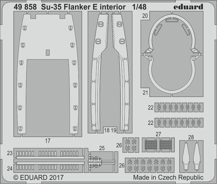 Sukhoi Su-35 Flanker E interior (designed to be used with Kitty Hawk Models Models and Zimi Model kits)(Eduard sold out August 2023 part 1)