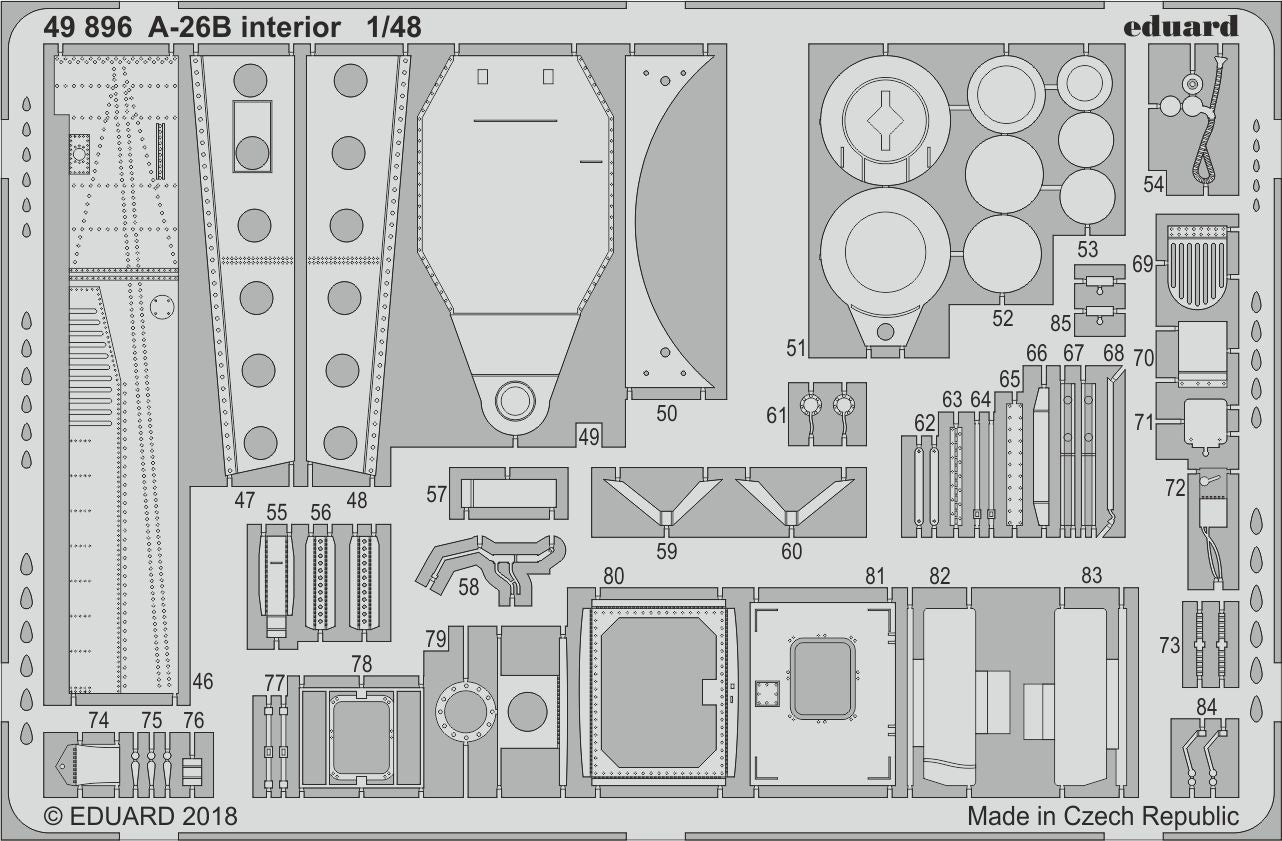 Douglas A-26B Invader interior (designed to be used with Revell kits)