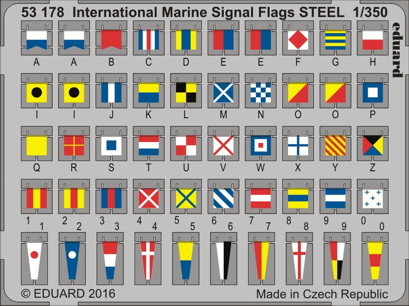 International Marine Signal Flags STEEL printed in colour