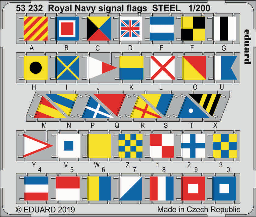 Royal Navy signal flags STEEL