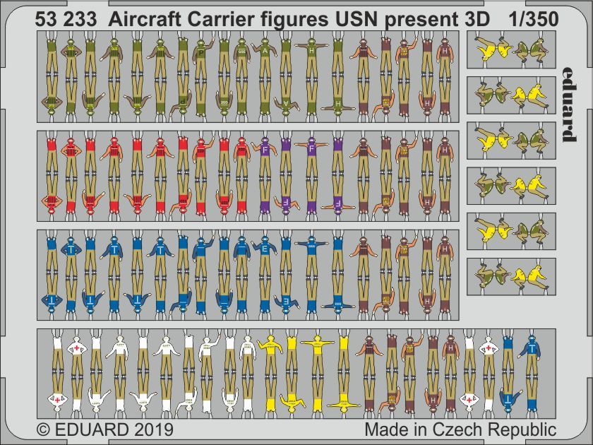 Aircraft Carrier figures USN present 3DÂ 1/350