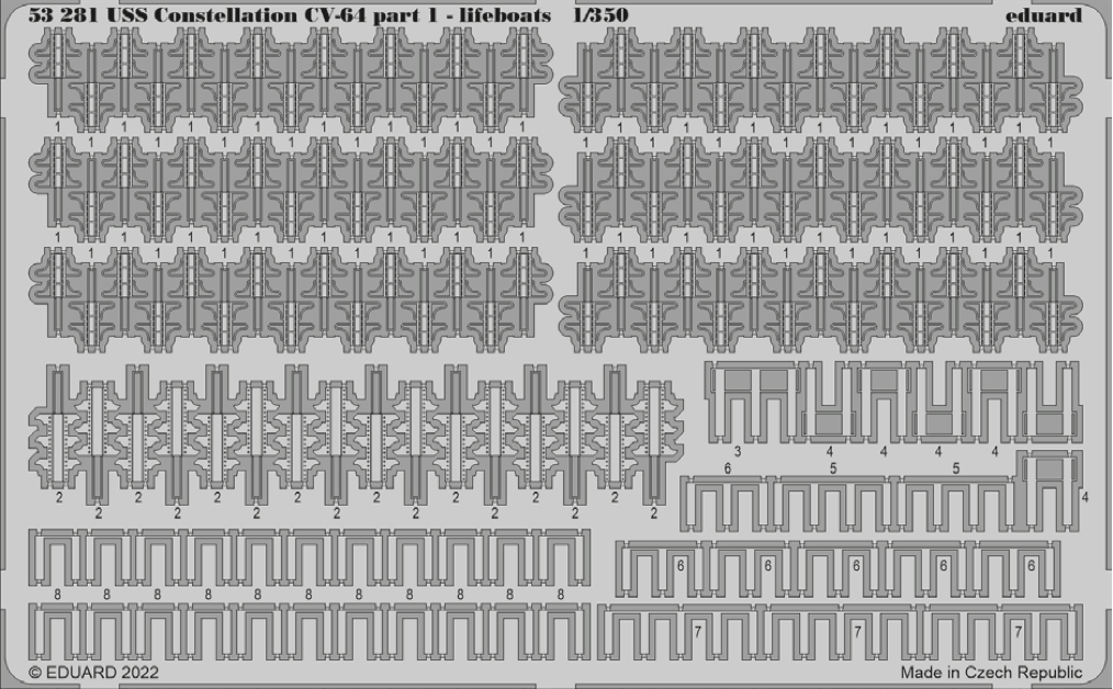 USS Constellation CV-64 part 1 - lifeboats (designed to be used with Trumpeter kits)