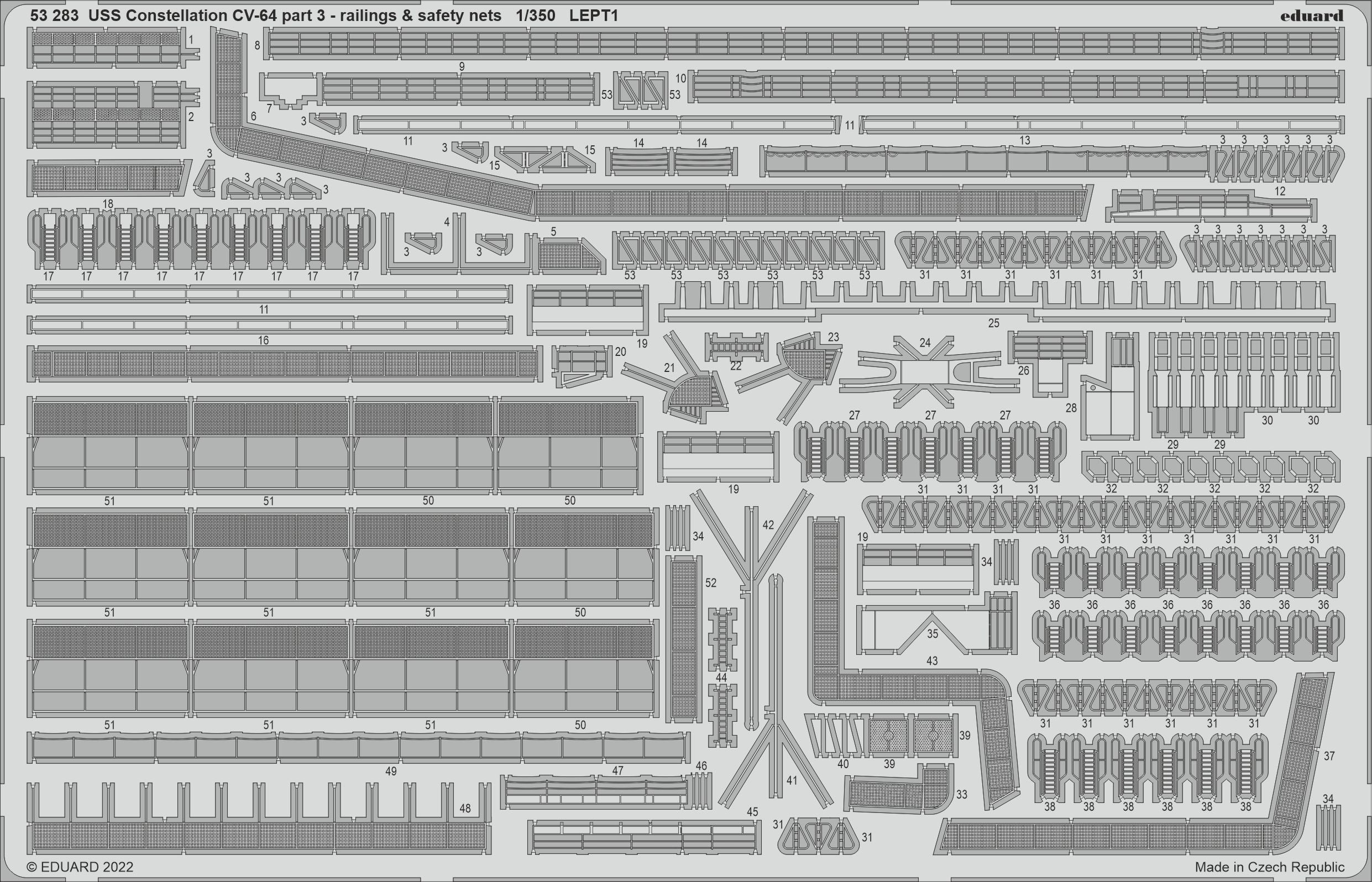 USS Constellation CV-64 part 3 - railings & safety nets (designed to be used with Trumpeter kits)