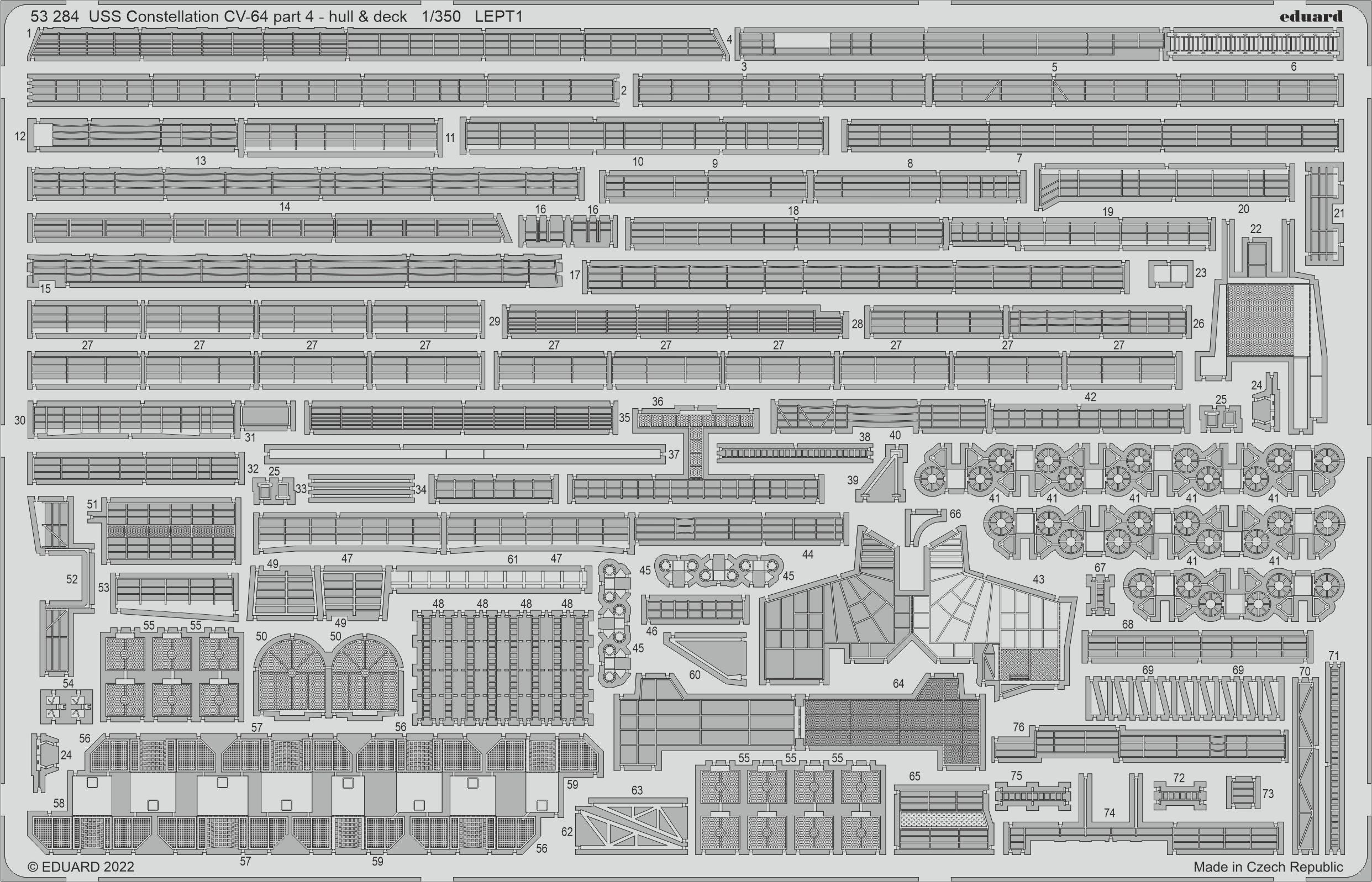 USS Constellation CV-64 part 4 - hull & deck (designed to be used with Trumpeter kits)