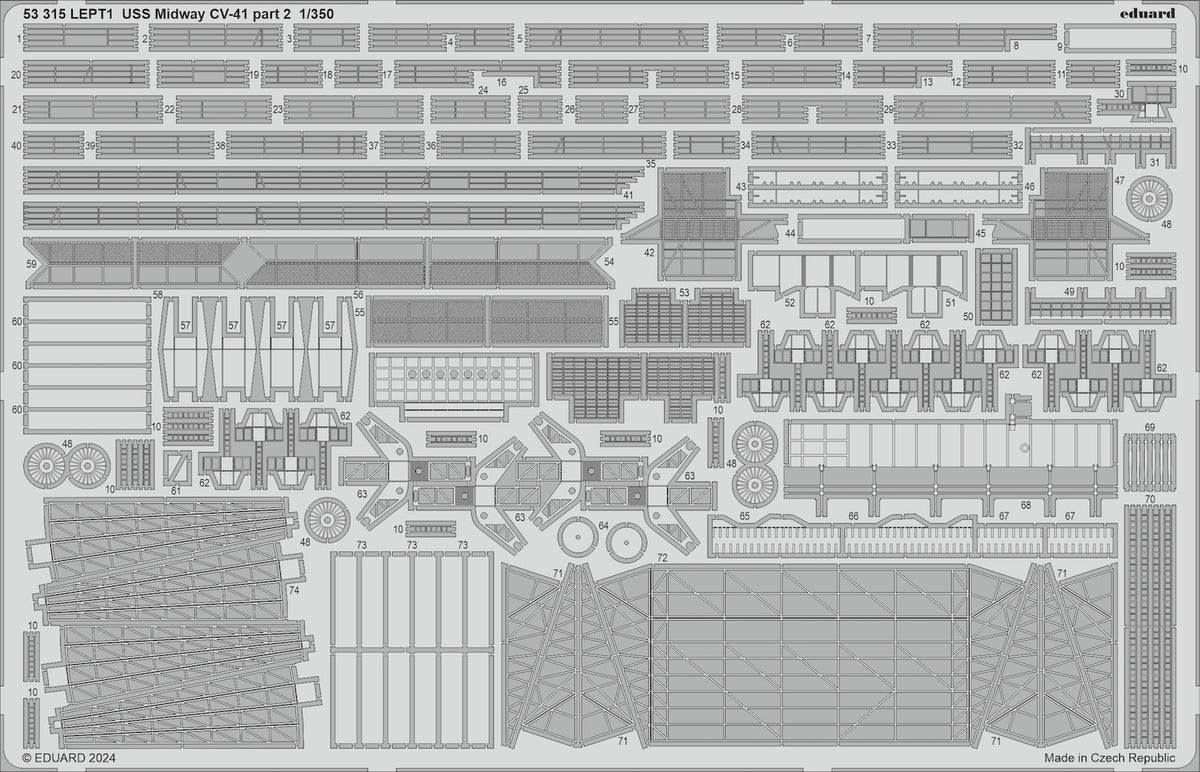 USS Midway CV-41 part 2 1/350 (designed to be used with Trumpeter kits)