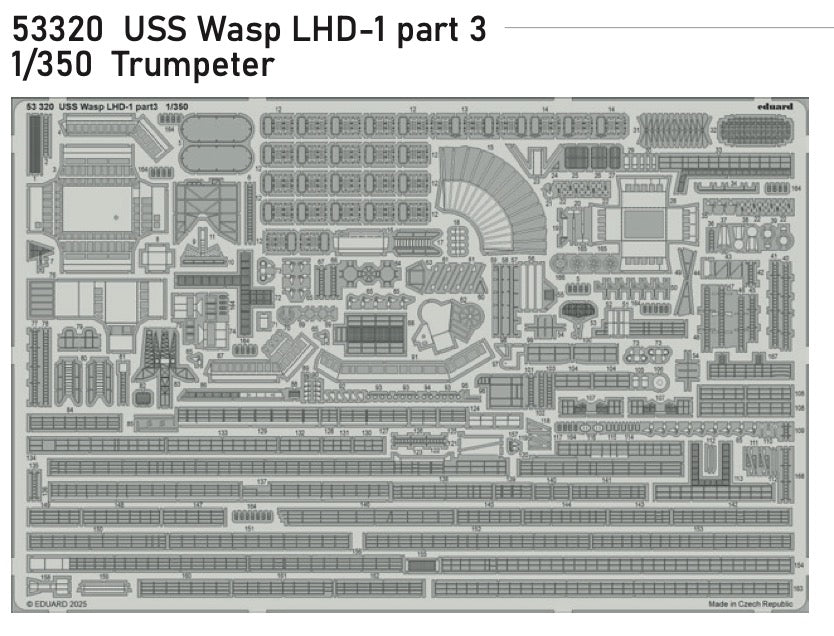 USS Wasp LHD-1 part 3 1/350 (designed to be used with Trumpeter kits)