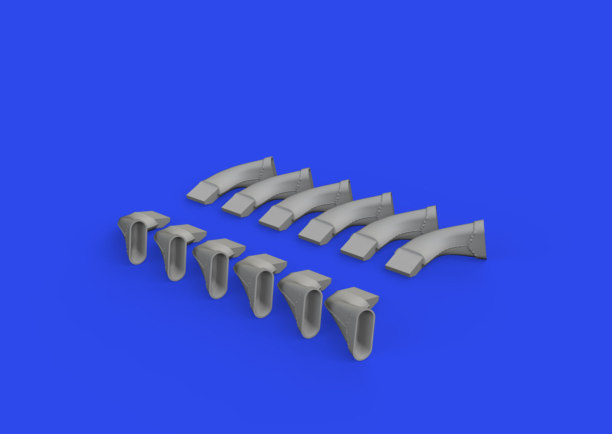 Supermarine Spitfire Mk.IXc exhaust fishtail (3D-Printed) 1/24 (designed to be used with Airfix kits)