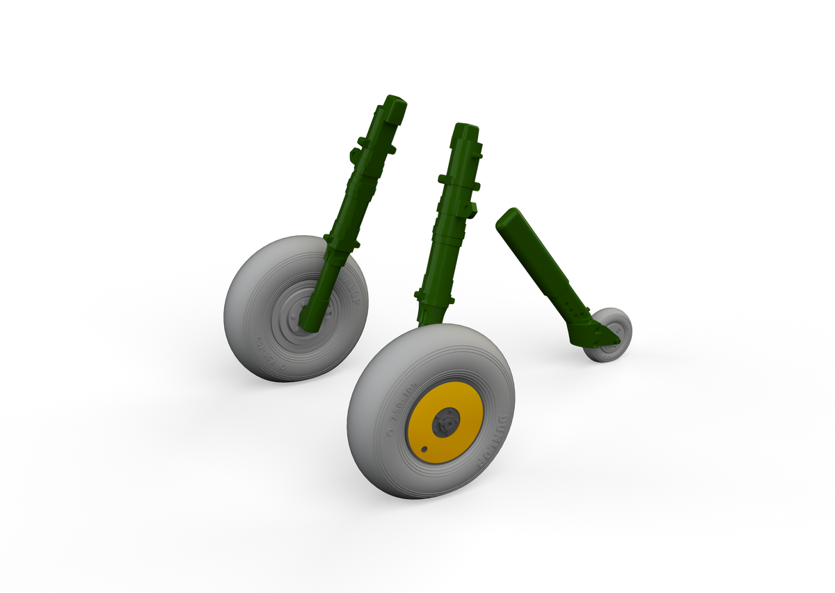 Supermarine Spitfire Mk.IXc wheels 5 spoke 1/24 (designed to be used with Airfix kits)