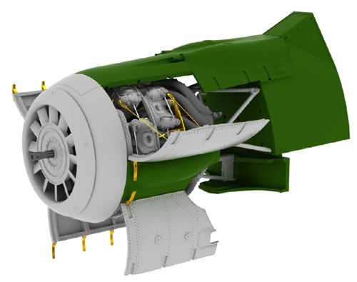 Focke-Wulf Fw-190F-8 engine (designed to be used with Revell kits)