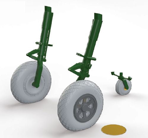 Republic P-47D Thunderbolt wheels with weighted tyre effect (designed to be used with Hasegawa kits)