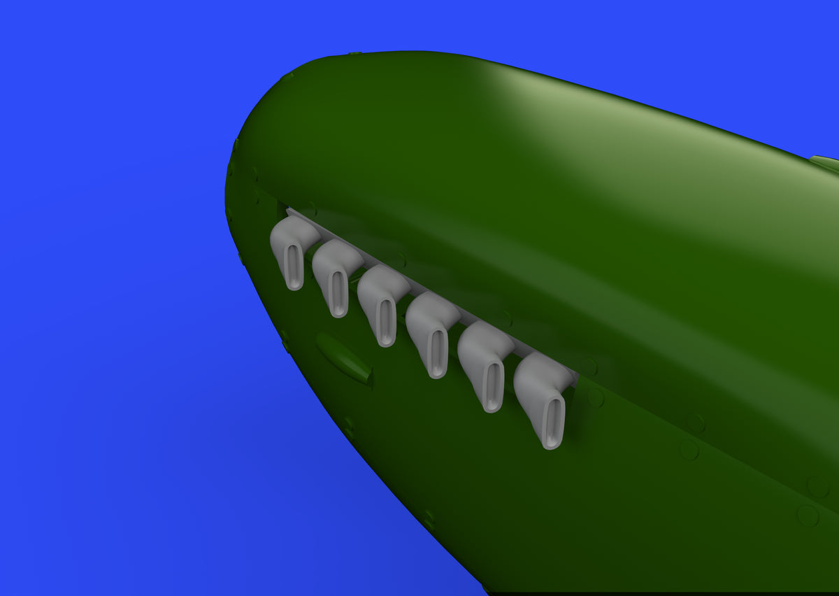 Supermarine Spitfire Mk.IXc exhaust stack - fishtail (designed to be used with Revell kits)