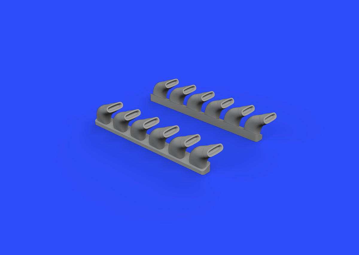 Supermarine Spitfire Mk.IXc exhaust stack - fishtail (designed to be used with Revell kits)