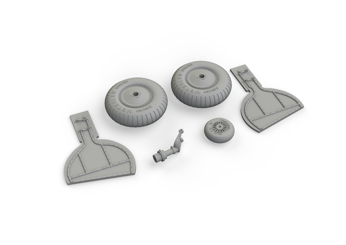 Messerschmitt Bf-108 Taifun wheels with weighted tyre effect (designed to be used with Eduard kits) RE-RELEASED!!!