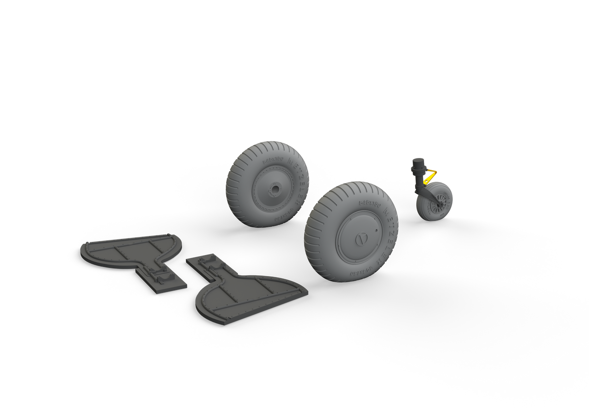Messerschmitt Bf-108 Taifun wheels with weighted tyre effect (designed to be used with Eduard kits) RE-RELEASED!!!