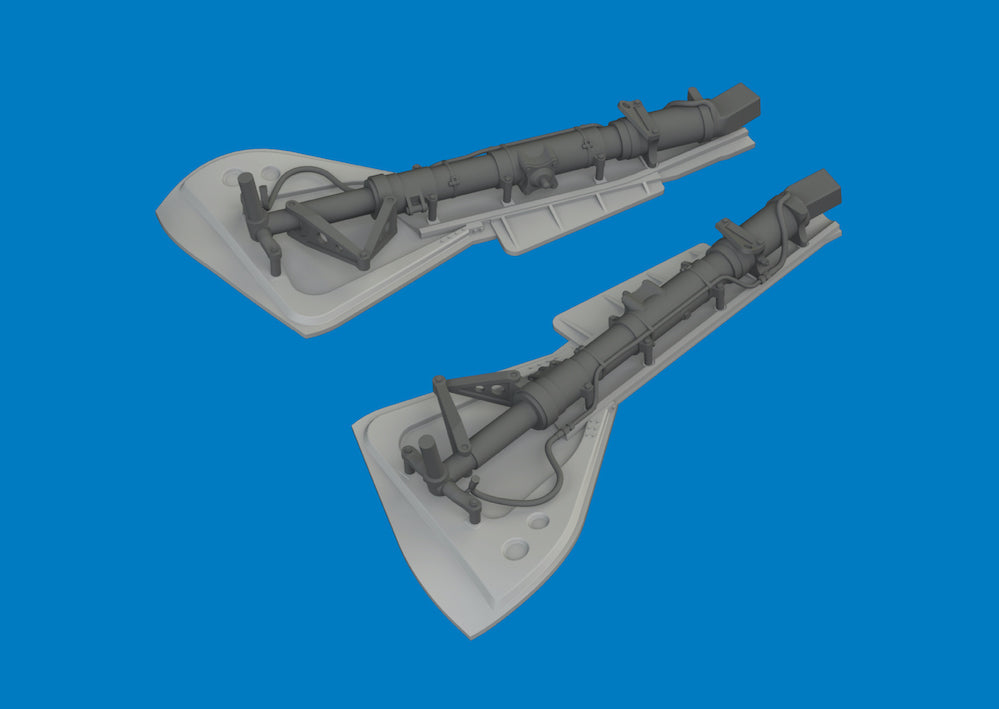 Focke-Wulf Fw-190A-8/Fw-190F-8 undercarriage legs (3D-Printed) and undercarriage doors RESIN 1/32 (designed to be used with Revell kits)