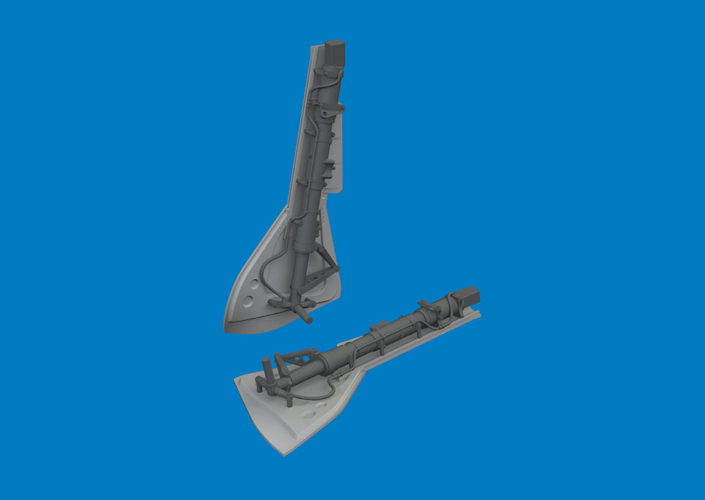 Focke-Wulf Fw-190A-8/Fw-190F-8 undercarriage legs (3D-Printed) and undercarriage doors RESIN 1/32 (designed to be used with Revell kits)