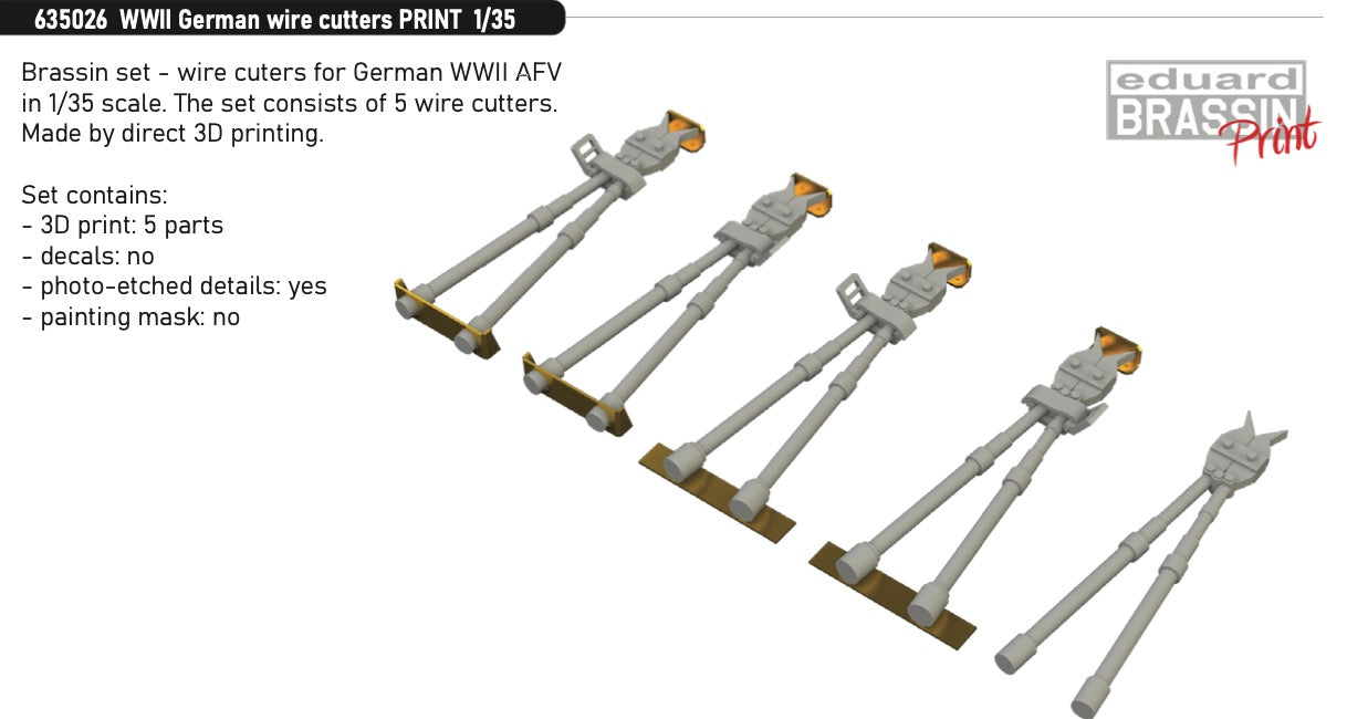 WWII German wire cutters (3D-Printed) 1/35