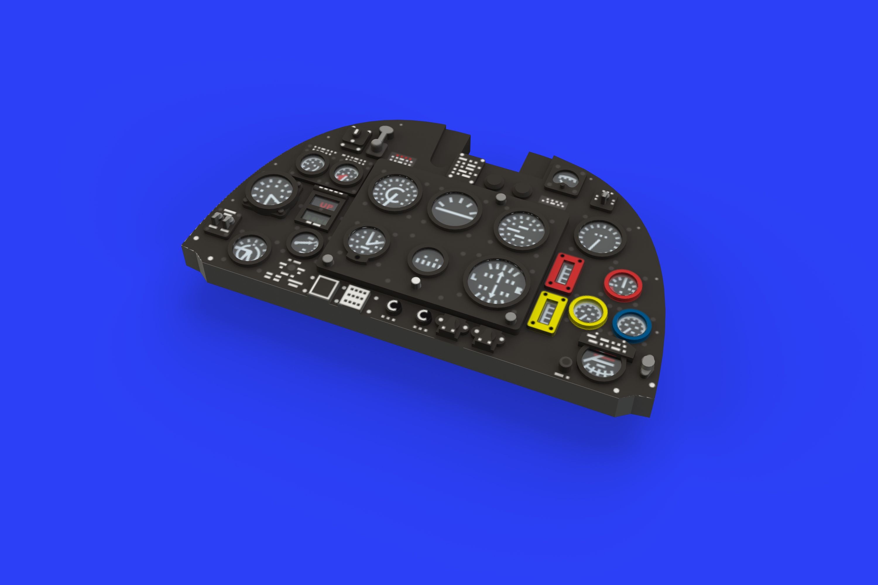Supermarine Spitfire Mk.1 LooK resin and photo-etched instrument panel (designed to be used with Tamiya kits)