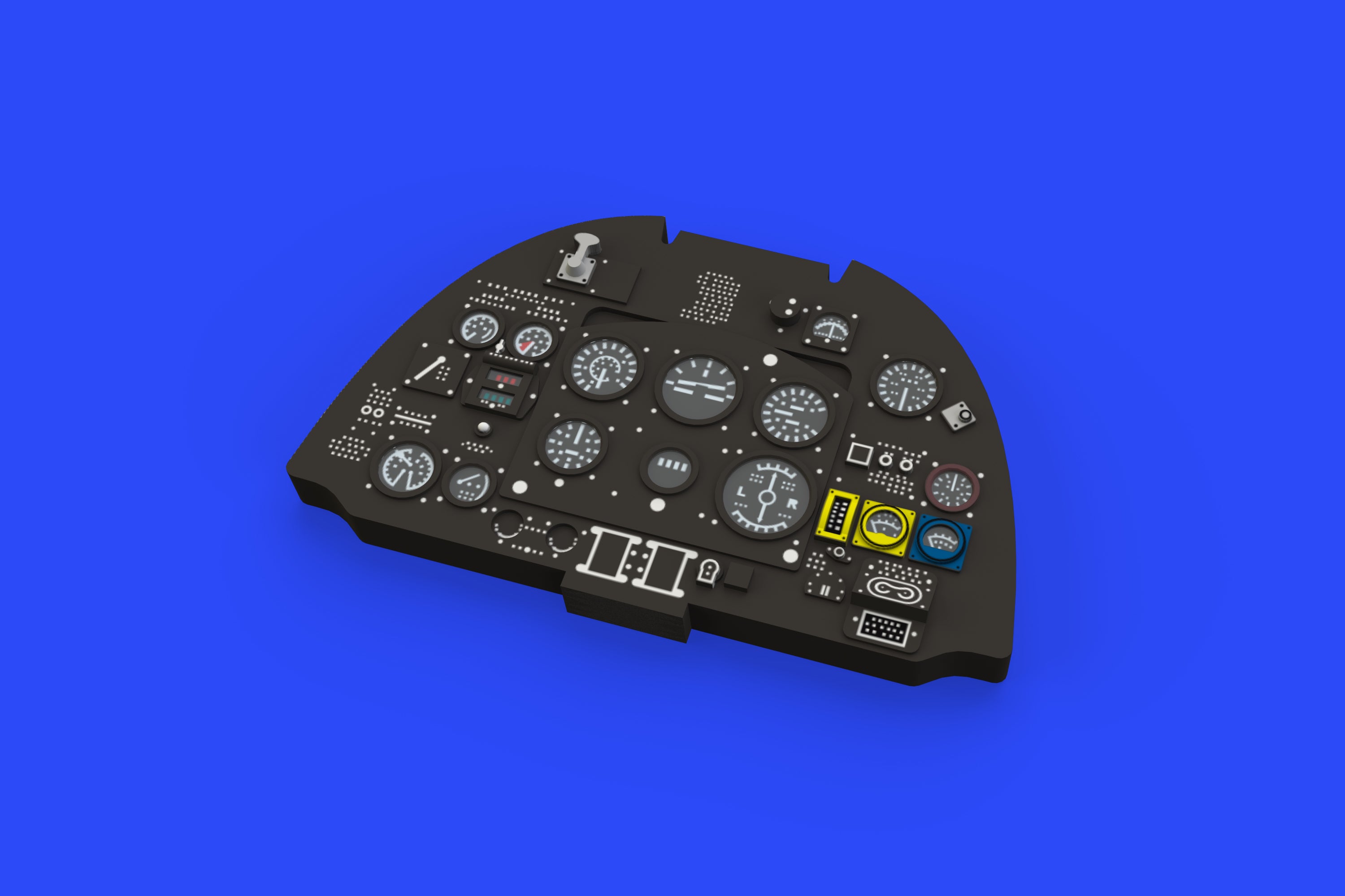 Supermarine Spitfire Mk.XIV LooK set of Brassin pre-painted instrument panel and seatbelt (designed to be used with Airfix kits)