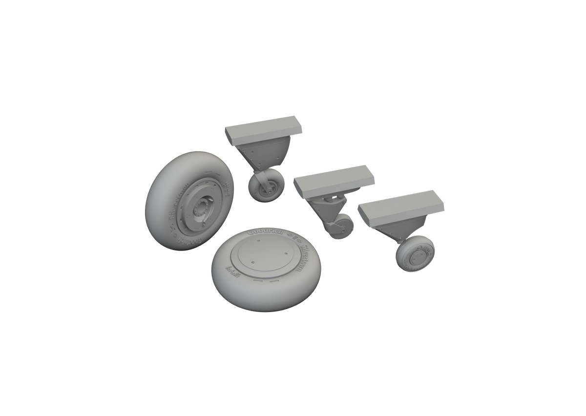 Grumman F4F-4 with early wheels LööKplus series 1/48 (designed to be used with Academy kits)