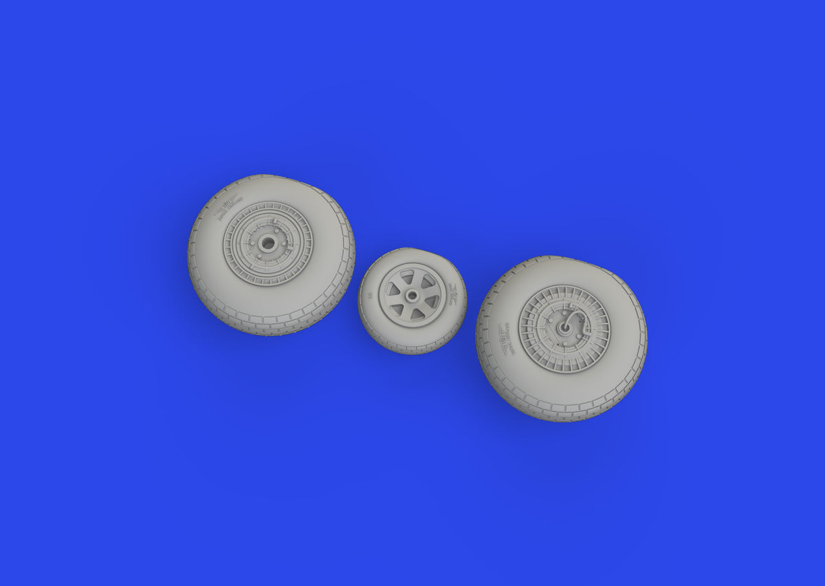 Martin B-26B Marauder wheels 1/48 (designed to be used with ICM UA UK kits)