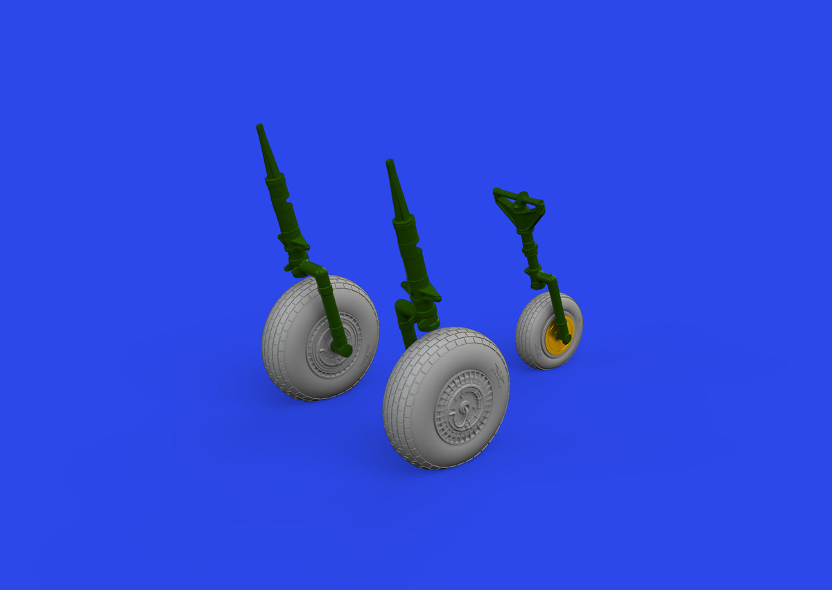 Martin B-26B Marauder wheels 1/48 (designed to be used with ICM UA UK kits)