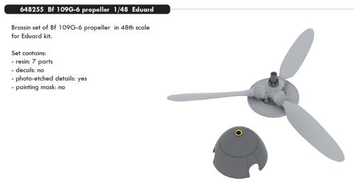Messerschmitt Bf-109G-6 propeller (designed to be used with Eduard kits)