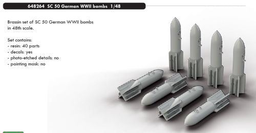 8 x German bombs SC-50