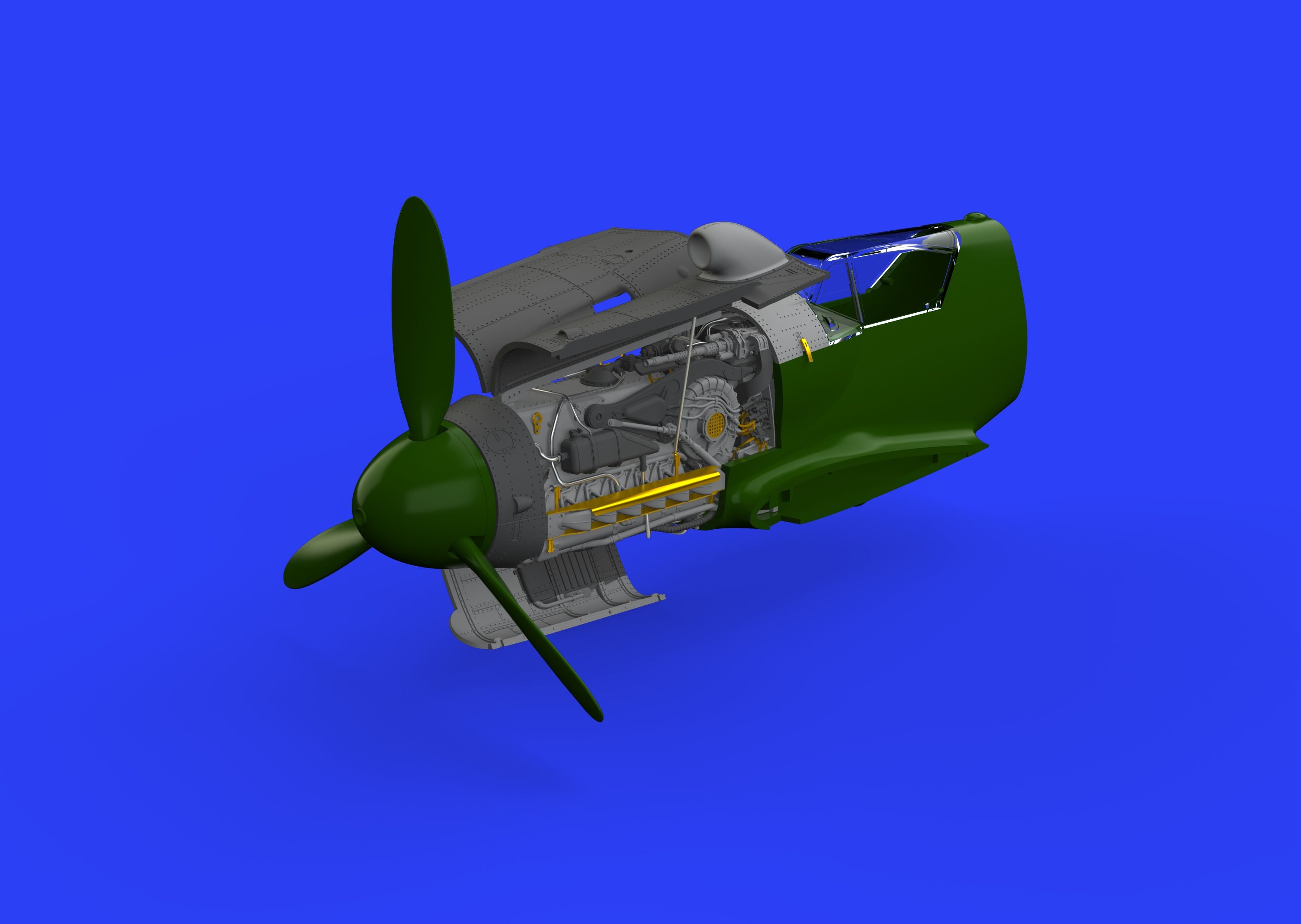 Messerschmitt Bf-109G-10 engine (designed to be used with Eduard kits)