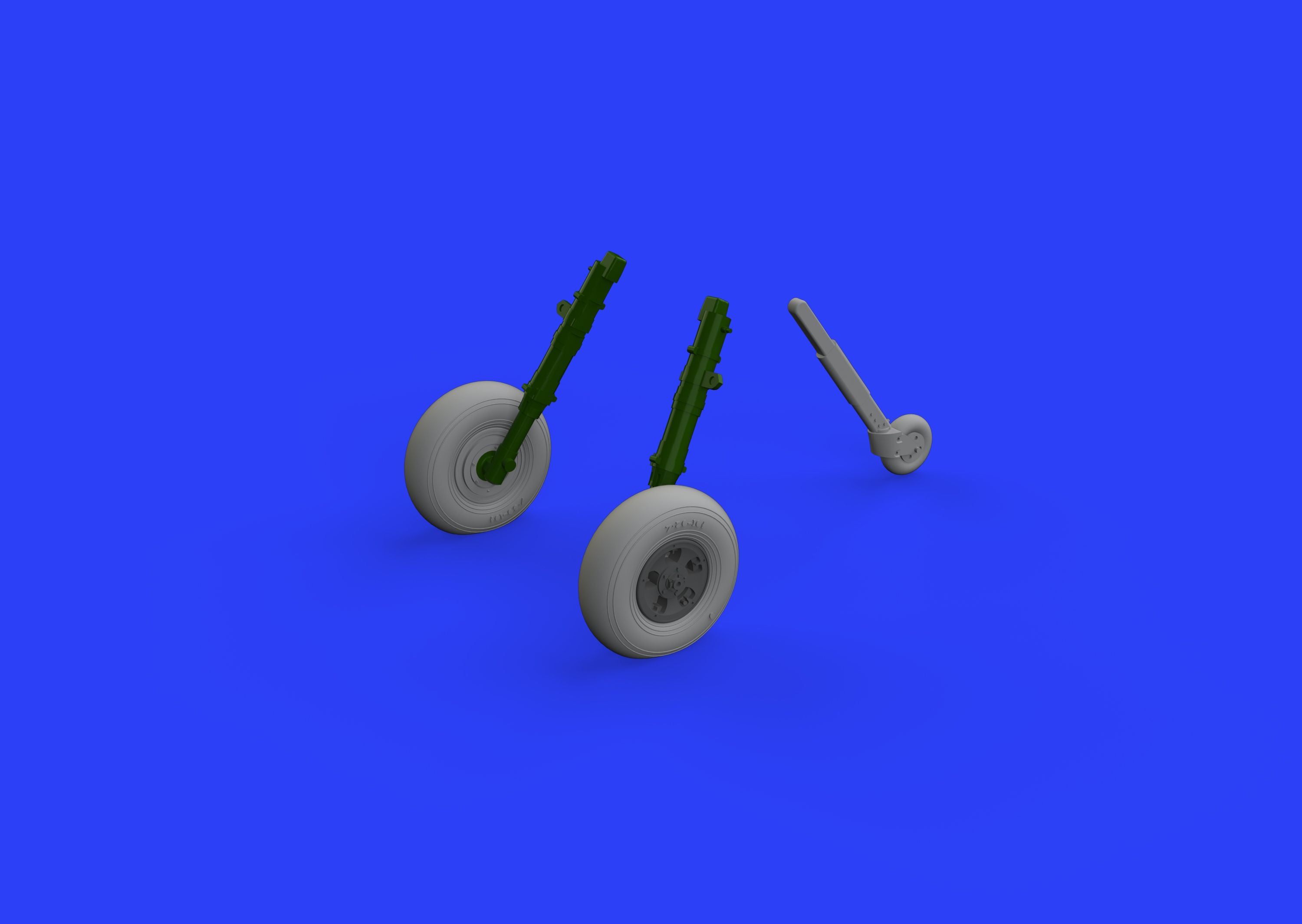 Supermarine Spitfire Mk.1 wheels with weighted tyre effect (designed to be used with Tamiya kits)