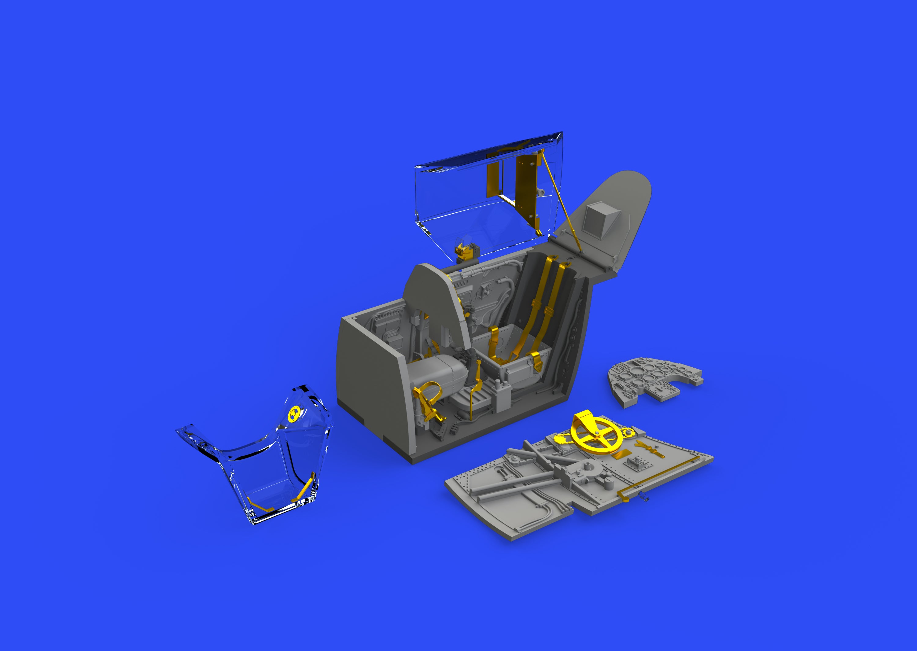 Messerschmitt Bf-109G-10/U4 cockpit (designed to be used with Eduard kits) (disc Feb 23)(Eduard sold out January 2024 part 1)