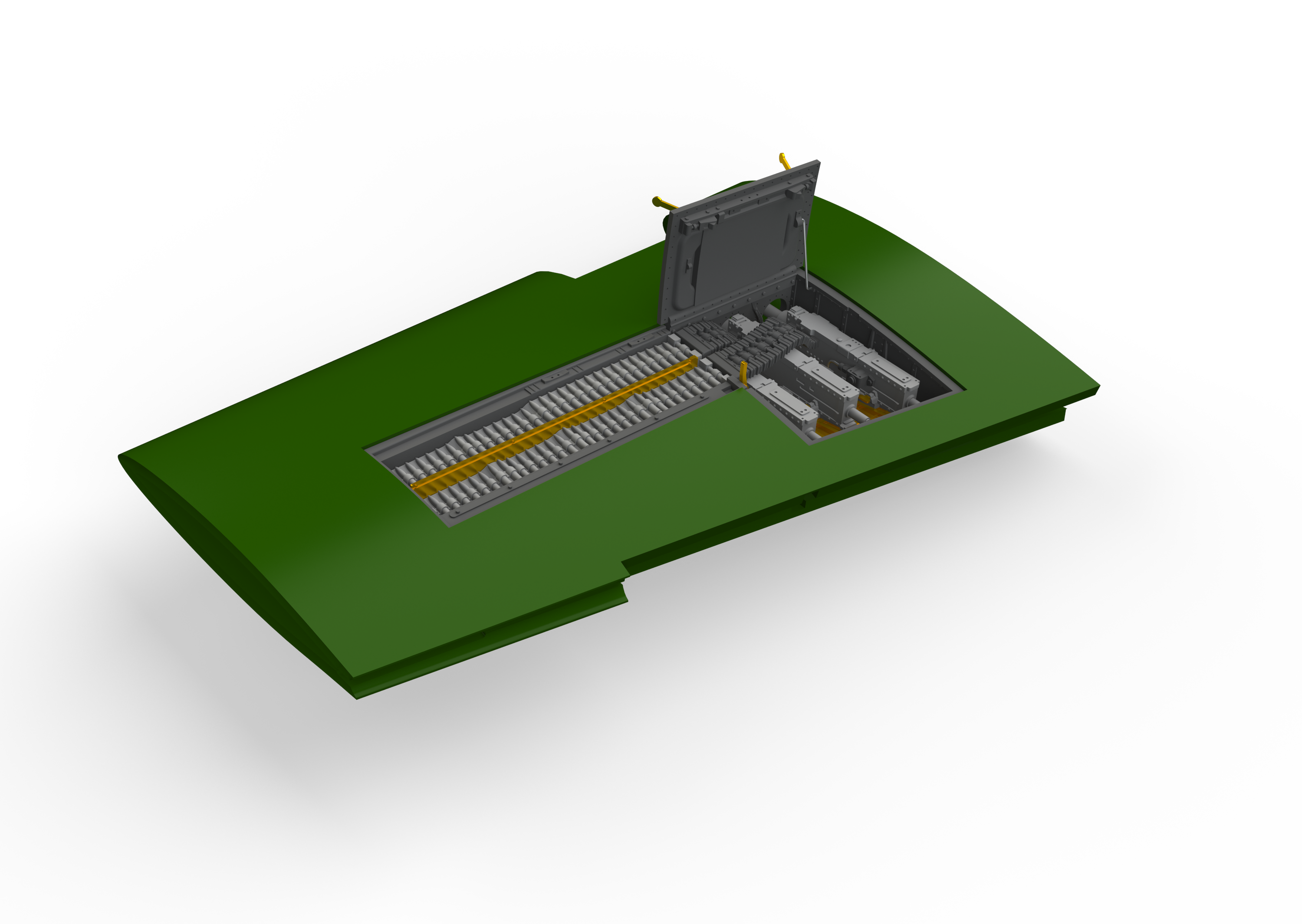 North-American P-51D-5 Mustang gun bays (designed to be used with Eduard kits)