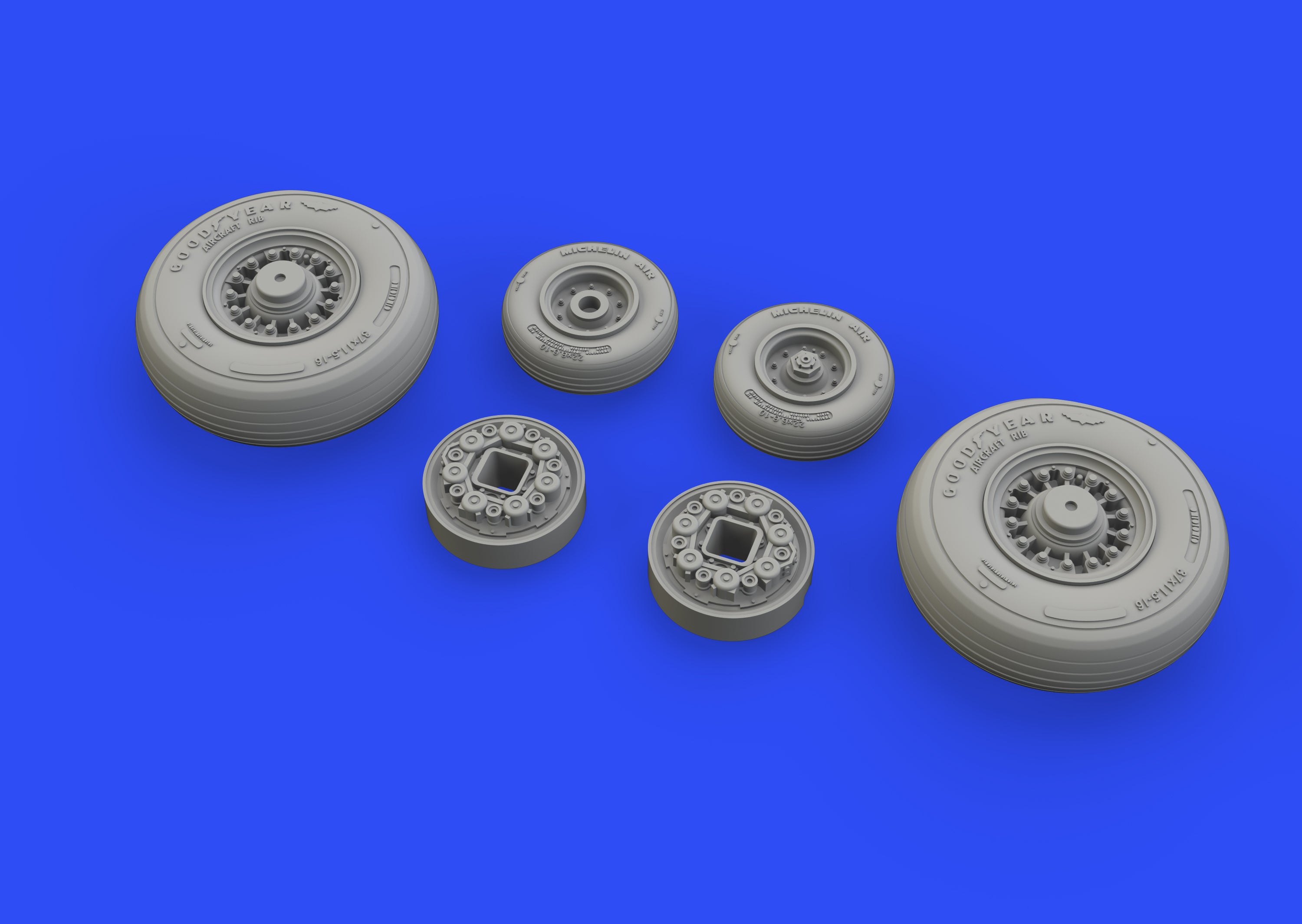 Grumman F-14D Tomcat wheels with weighted tyre effect (designed top be used with Avant Garde kits)