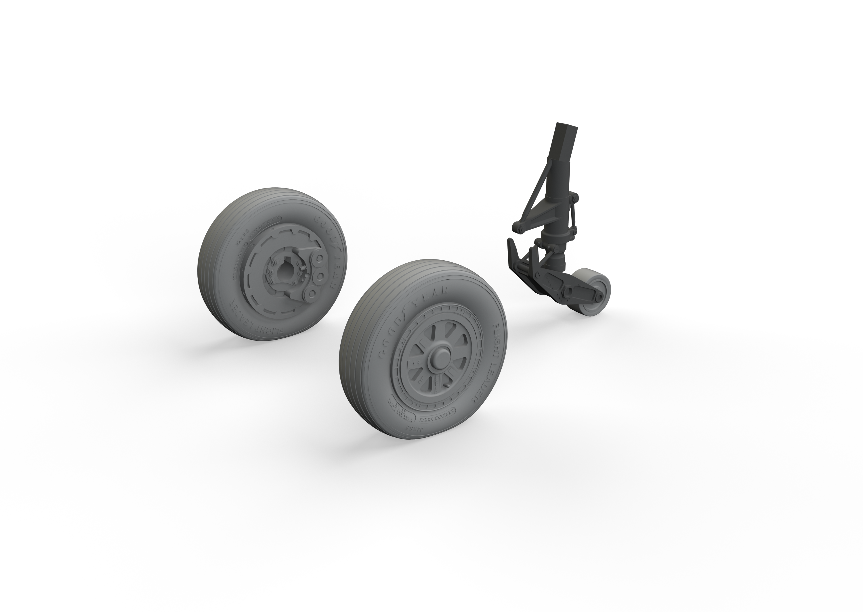 Douglas A-1H Skyraider wheels (designed to be used with Tamiya kits)