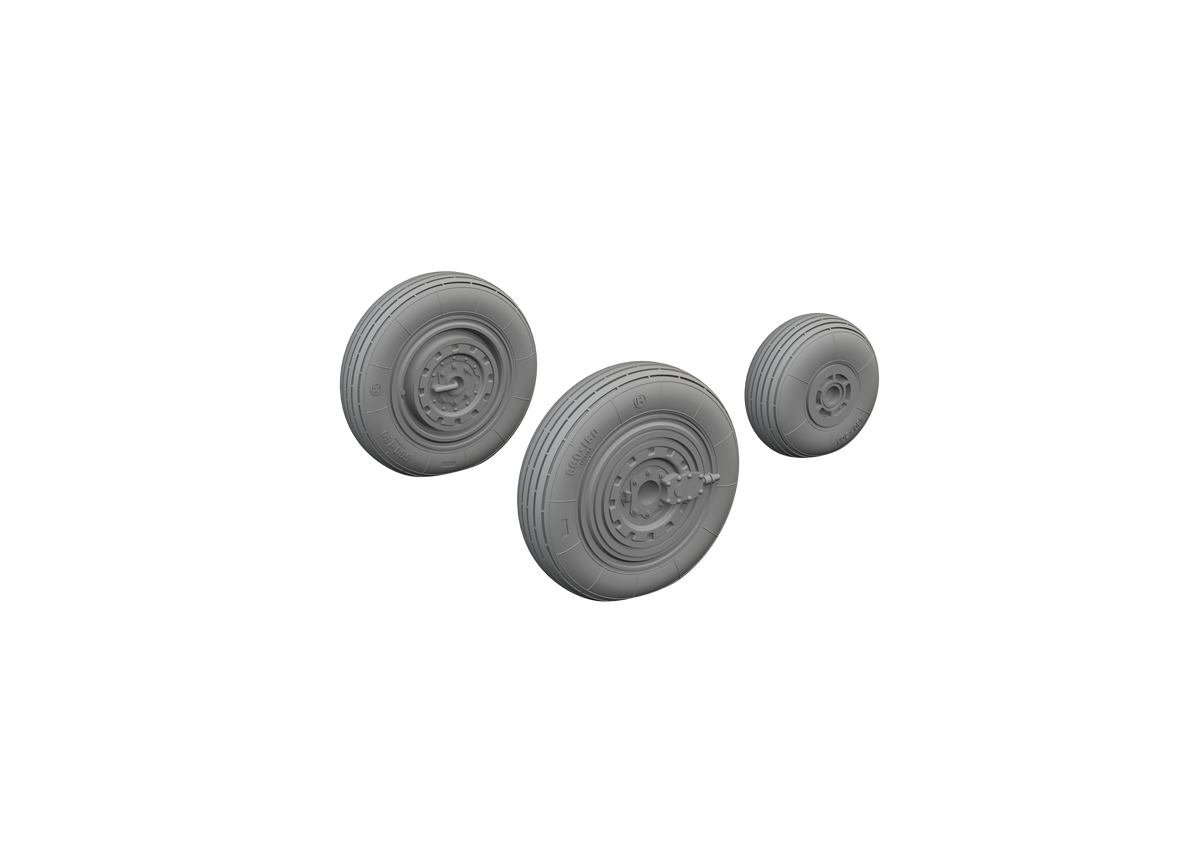 Mikoyan MiG-17 wheels (designed to be used with Ammo and Kinetic Model kits)