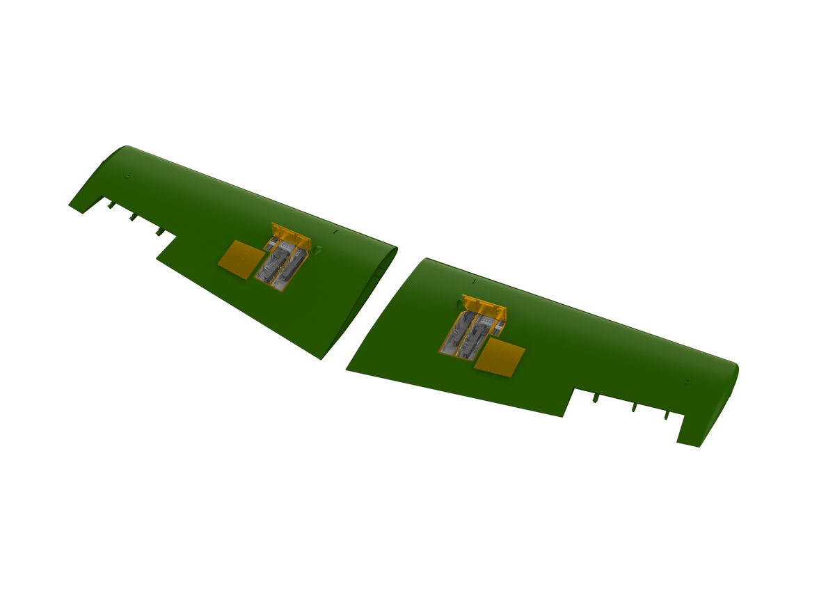 General-Motors FM-2 gun bays (3D-Printed) (designed to be used with Eduard Models kits)