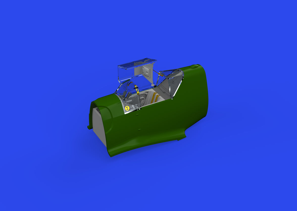 Messerschmitt Bf-109G-4 cockpit (3D-Printed) (designed to be used with Eduard kits)