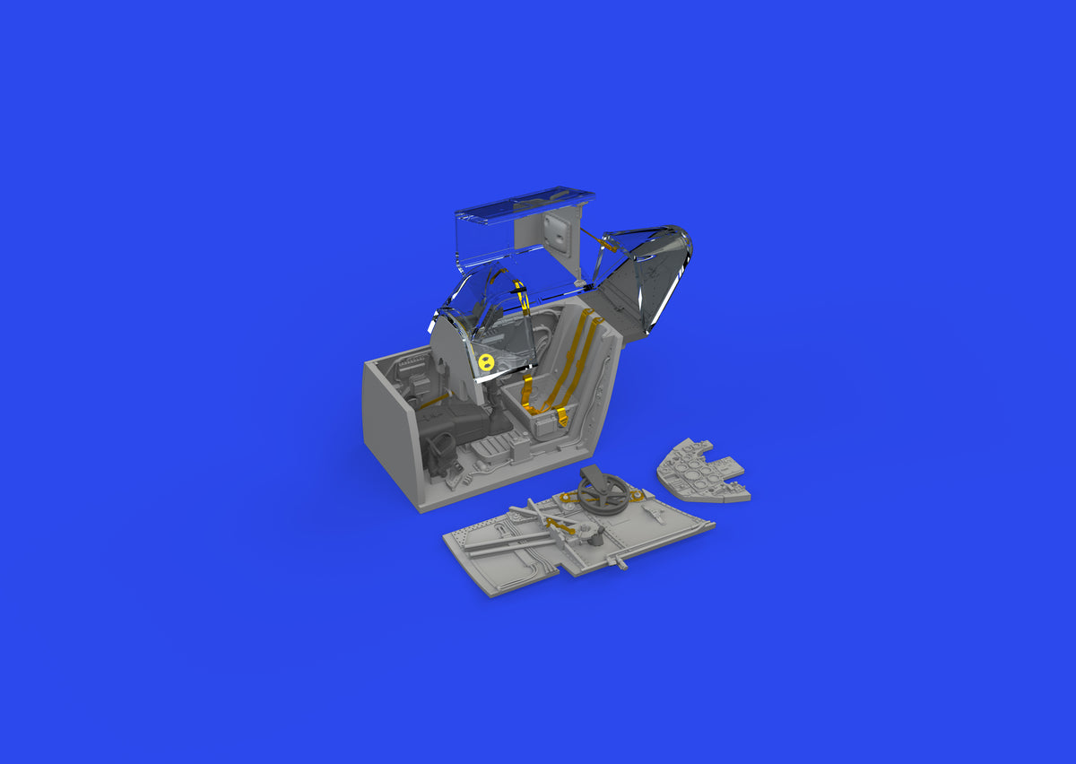 Messerschmitt Bf-109G-4 cockpit (3D-Printed) (designed to be used with Eduard kits)