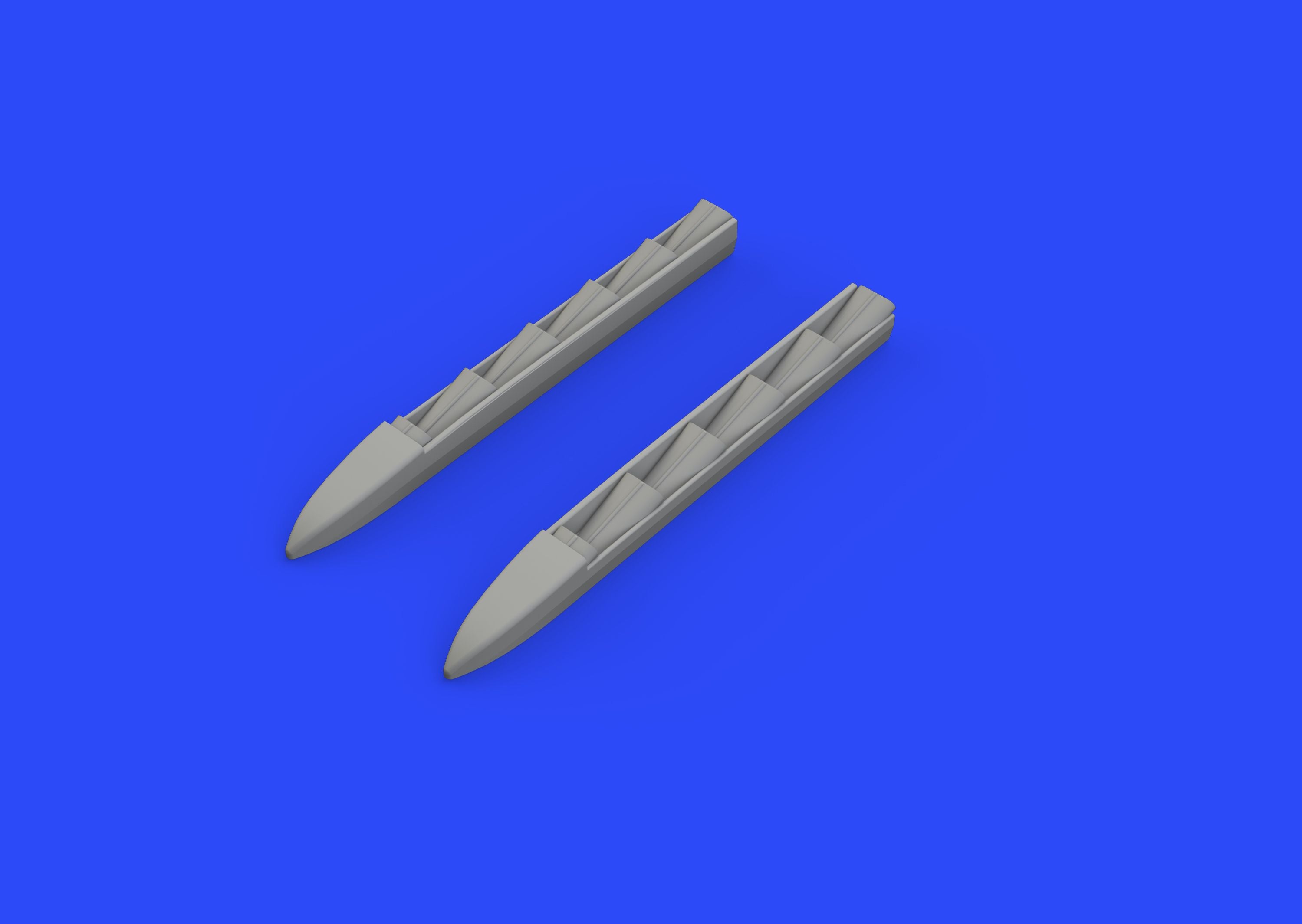Kawasaki Ki-61-Id Hien exhaust stacks (designed to be used with Tamiya kits)