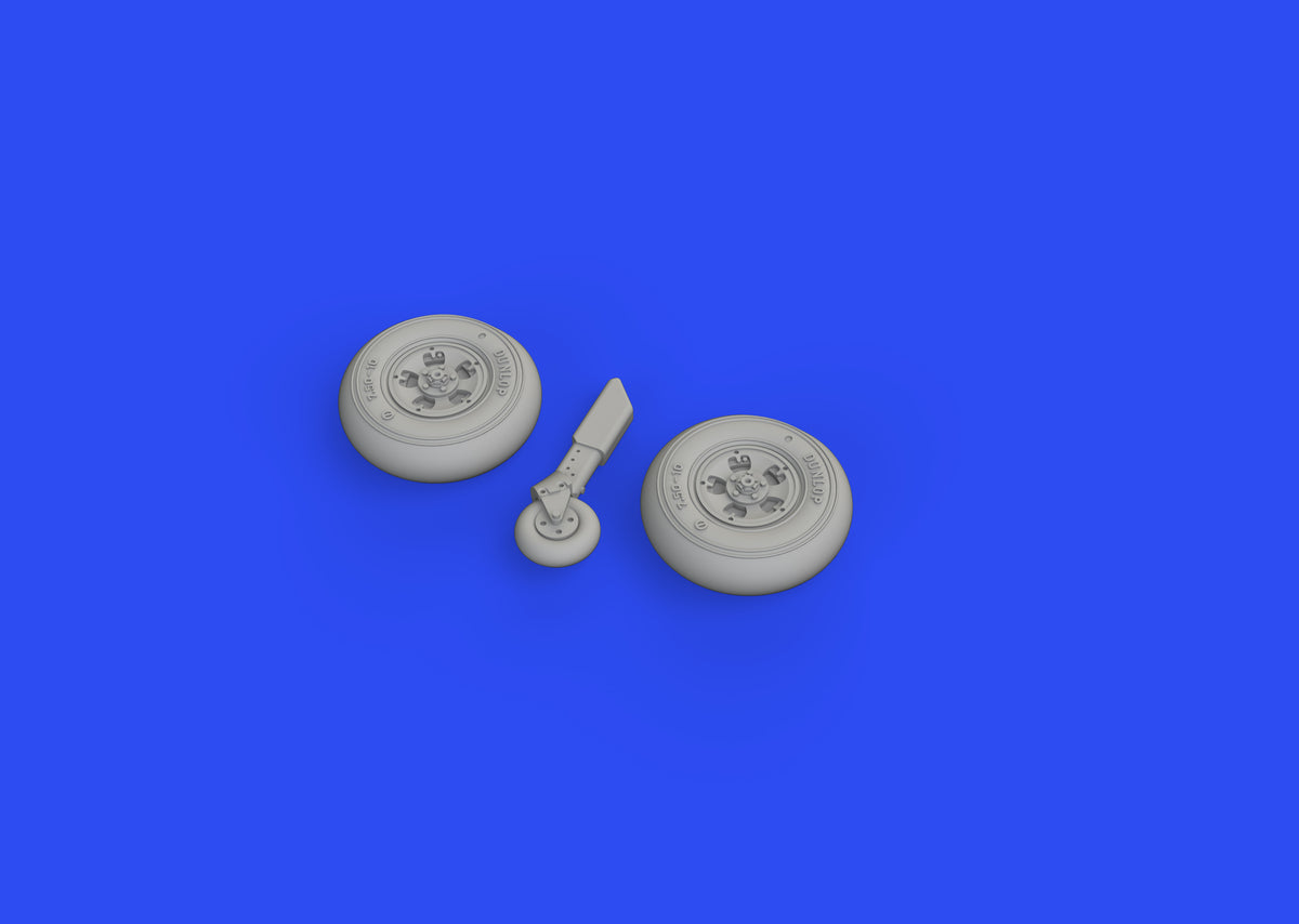 Supermarine Spitfire Mk.Vc wheels with weighted tyre effect (designed to be used with Airfix kits)