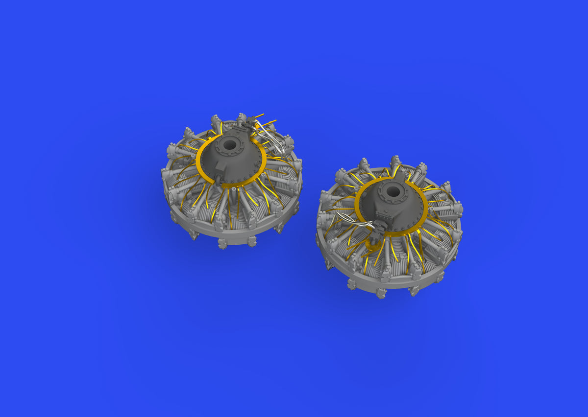 North-American B-25J Mitchell engines (designed to be used with Eduard kits and Hasegawa kits)
