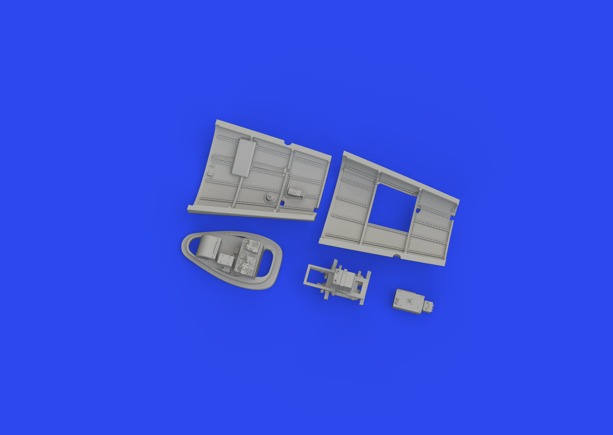 Messerschmitt Bf-109G radio compartment (3D-Printed) (designed to be used with Eduard kits)