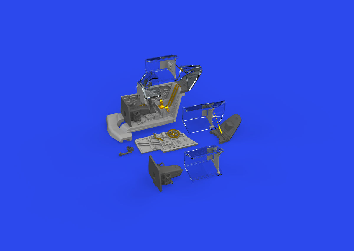 Messerschmitt Bf-109G-5/G-6 cockpit (3D-Printed) (designed to be used with Eduard kits)