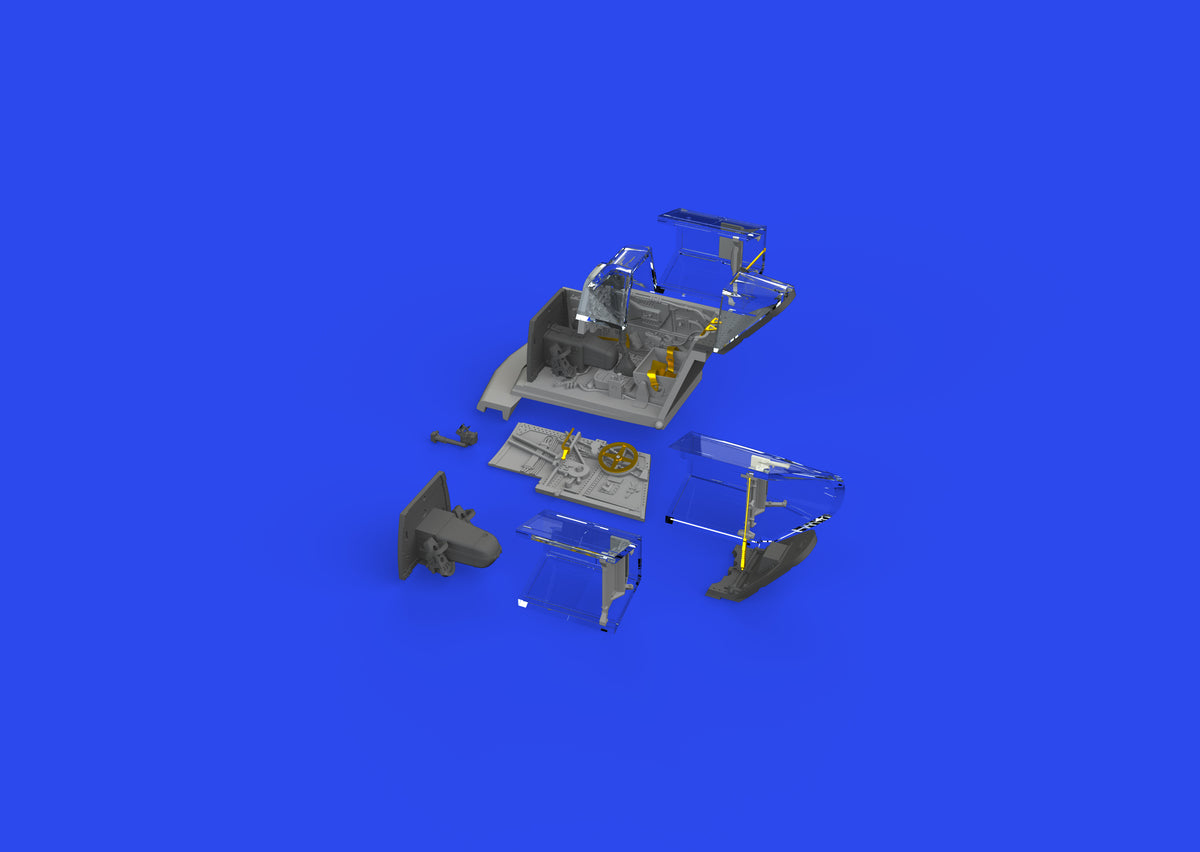Messerschmitt Bf-109G-5/G-6 cockpit (3D-Printed) (designed to be used with Eduard kits)