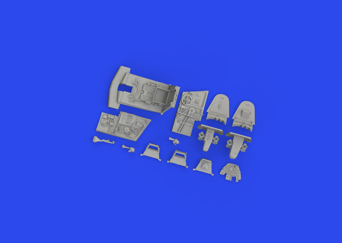 Messerschmitt Bf-109G-5/G-6 cockpit (3D-Printed) (designed to be used with Eduard kits)